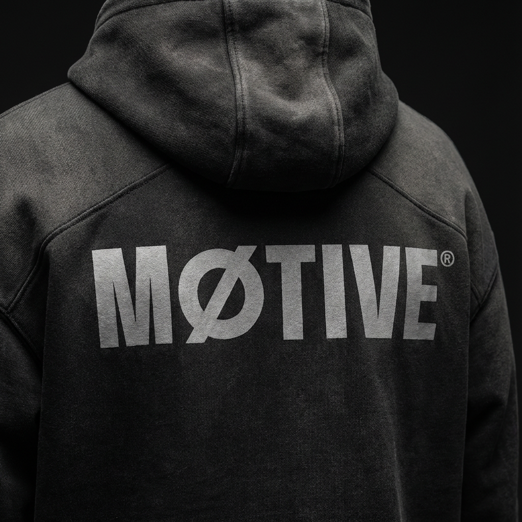 MØTIVE® Emblem Hoodie Smoky Black Shadow Operator